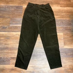 Woolrich Pants Womens 14 Green Corduroy Straight Leg Mid Rise Casual
